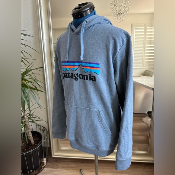 Patagonia P6 Logo Uprisal Hooded Sweatshirt In Pigeon Blue size S - Picture 4 of 8